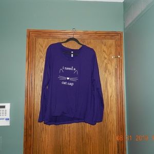 Women's Simple Pleasures "Catnap" PJ Top